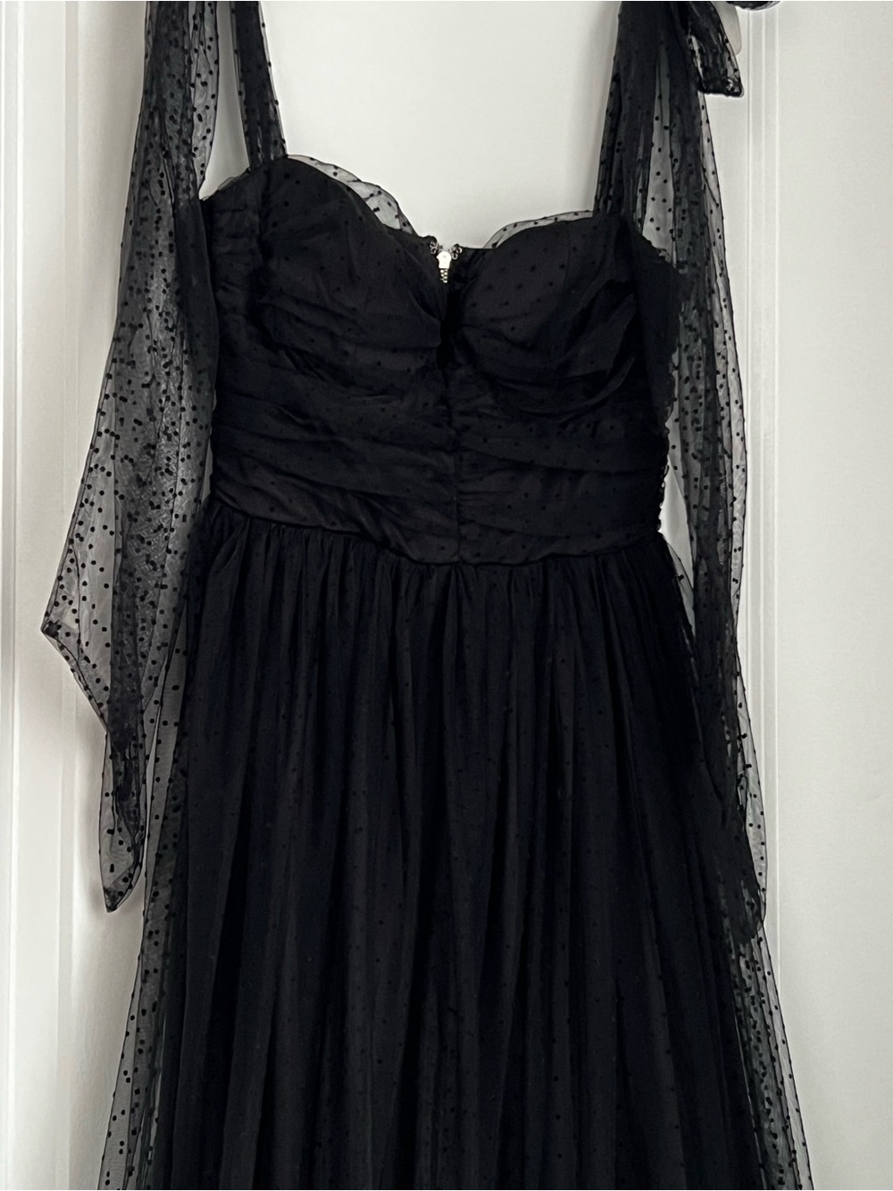 Small Petal & Pup Floret Midi Dress in Black Polka Dot - Picture 9 of 9
